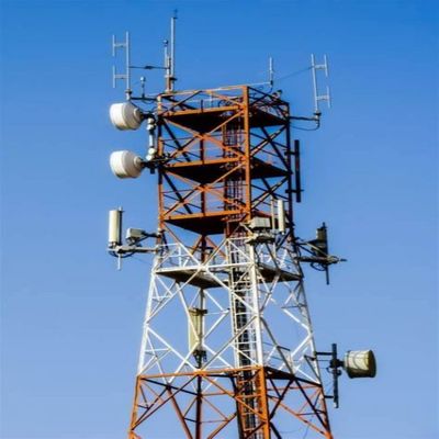 4 Leg Angle Steel Iron Self Supporting Telecom Lattice Tower &amp; Internet ISP Wireless 5G Antenna Tower 