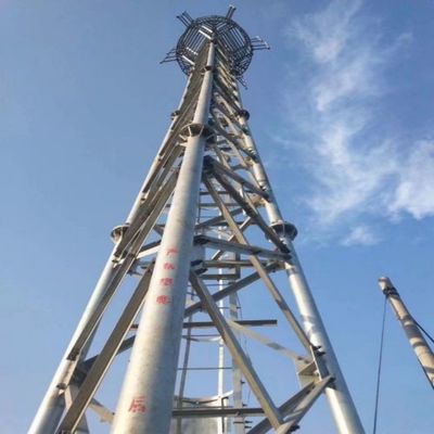 10 - 60M Galvanized Tubular Steel Tower Wifi Signal Bts Televisions 3 Legged Tubular Steel Tower
