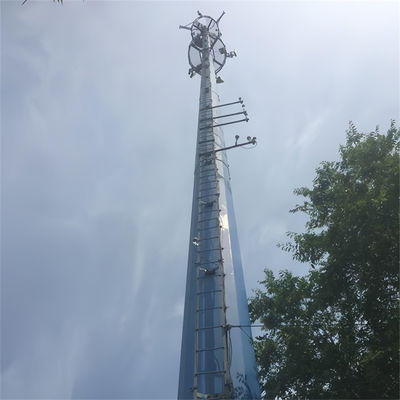 Self Supporting Price Wifi Long Range Cell Phone Working Platform Microwave Antenna Steel Monopole Tower