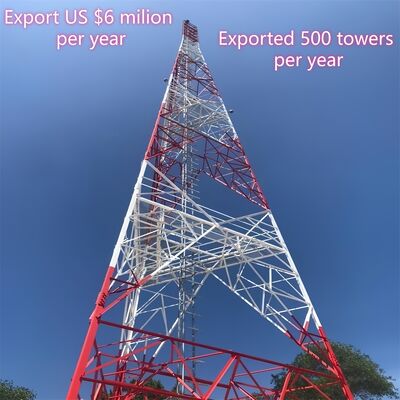 5 10 15 20 25 30 M Self Supporting Galvanized Angular Steel 3 Legged Tower