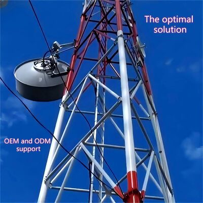 3 Legged Tubular Steel Microwave Guyed Communication Tower 20 - 70Meter