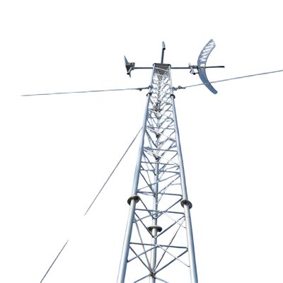 Tubular Steel Microwave Guyed Communication Tower 20- 80M 3 Legged