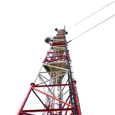 3 Leg Guyed Wire Durable Galvanized Steel 30 40 50 65m 4G 5G Wifi Satellite Radio Telecom Communication Tower