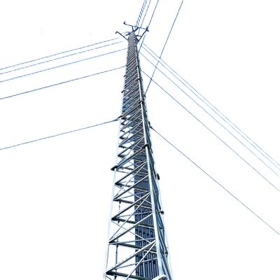 Robust Guyed Wire Tower designed to withstand harsh wind conditions with high tensile steel and ISO certified bolts and nuts