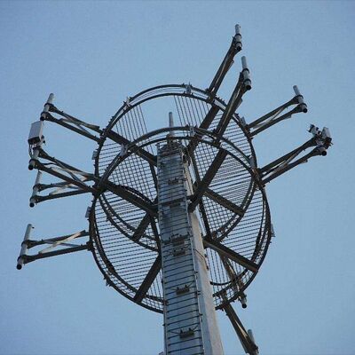 Monopole Tower self supporting telecom tower with steel grades Q235B Q235C Q235D and Q355B Q355C Q355D meeting EN 10025 standards