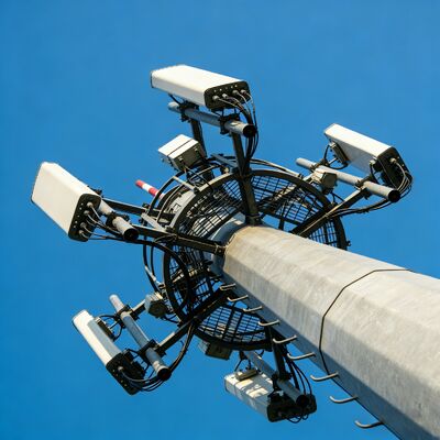 14 20 26M Compact Size Monopole Galvanized Steel Self Supporting Outdoor 5G 4G Satellite Small Area Telecom Tower