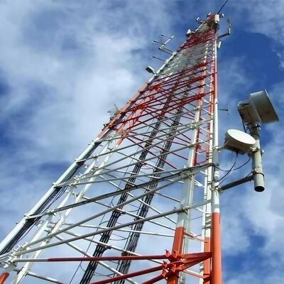 19 27 35M Heavy Duty Galvanized 3 Legged Tubular Steel Tower Telecom Mast for Outdoor 5G 4G Microwave Communication and Monitoring