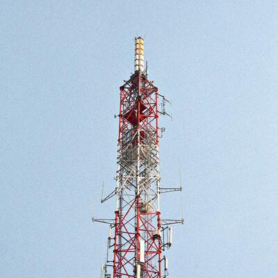 35M Weather Resistant 3 Legged Tubular Steel Tower Designed for Telecom Microwave Observation and Monitoring Installations