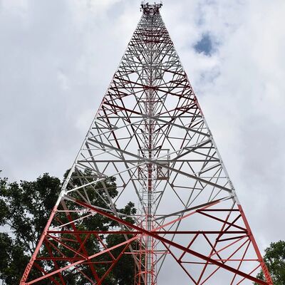IP66 Dust-Proof 3 Leg Angular Steel Communication Tower For Desert Arid Region