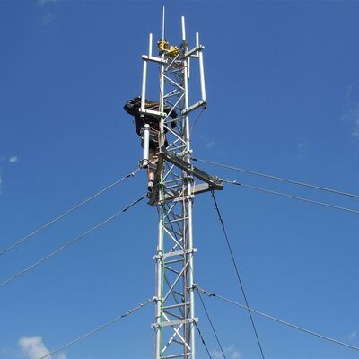 20M 30M Corrosion Proof Guyed Wire Tower Long Service Life For Remote Area Communication