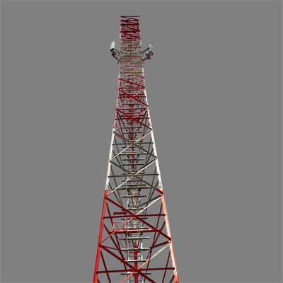 40M Corrosion Resistant 3 Legged Angle Antenna Tower Compact For Narrow Site Use