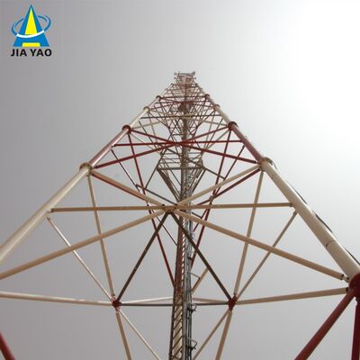 40M Vibration Resistant 3 Legged Tube Telecom Tower For Station Communication