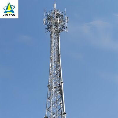 48M Powder Coated 3 Tube Telecom Tower Sleek Design For Business District