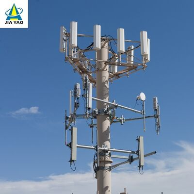 16 25 36 Meter Multi Section Monopole Telecom Tower Easy Install For Amusement Park