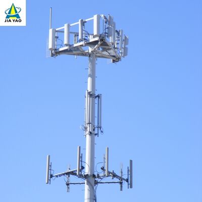 12 22 32 Meter Sleek Design Monopole Antenna Tower For Business Park Telecom Deployment