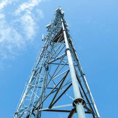 44m 54m 66m 74Meter Hot Dip Galvanized 3 Tube Telecom Tower For Bus Terminal Hub 5G