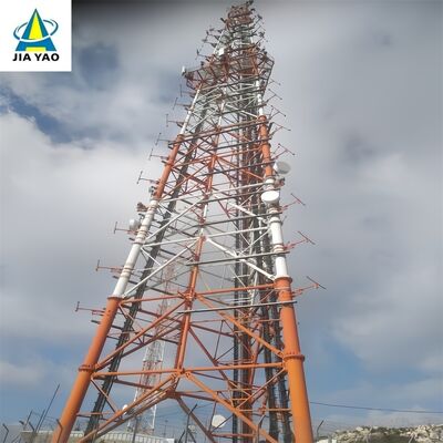 48m 60m 70m 77Meter Compact Footprint 3 Tube Telecom Tower For Urban Pedestrian Street 5G