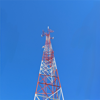 48 50 60M Hot-Dip-Galvanized 3 Tube Telecom Tower Vibration Damping For Communication Station