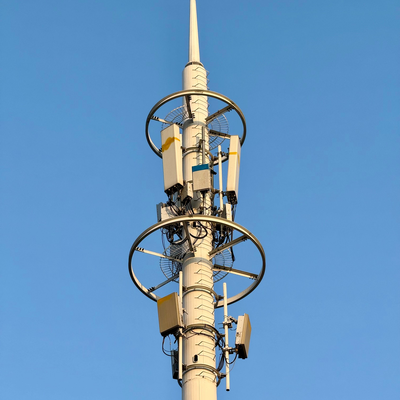 35Meter Low Wind Load Monopole Tower For Residential Compound Entrance Telecom