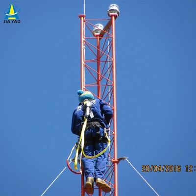 32M Hot Dip Galvanized Guyed Wire Tower Ultra Height For Long Range Microwave