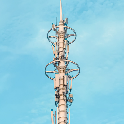 40M Color Customizable Monopole Tower For Cultural Tourism Business Block