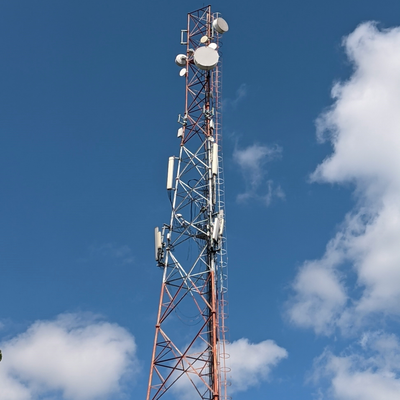 50M Cost-Effective 3-Legged Tubular Lattice Steel Communication Tower for GSM/LTE Signal Base Station with Hot-DIP Galvanization 30-Year Service Life