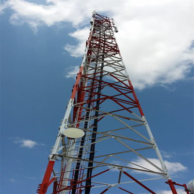Self Supporting 3 Legged Angular Steel Communication Tower for 5G Telecom Base Station with Hot Dip Galvanized Steel Structure