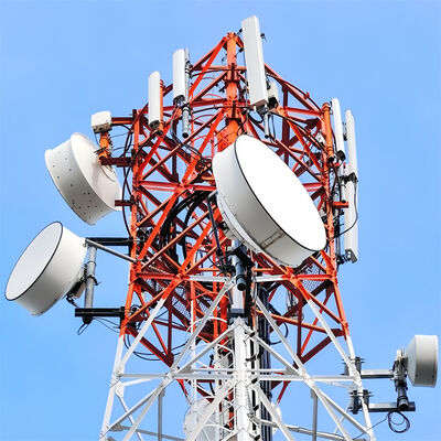 20m 55m 60m Galvanized 4 Legged Angular Steel Communication Tower Self Supporting Antenna Tower for Wireless Network