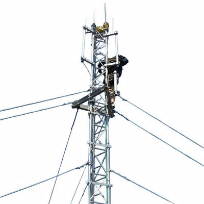 GSM 20m 25m 30m Guyed Wire Tower Triangle Mast Lattice Steel Tower for Wireless Communication