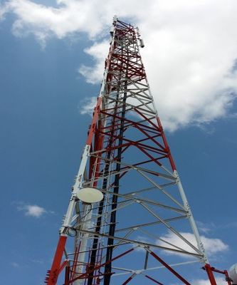 30 40 50 Meters Radio 3 Legged Angular Steel Tower 5G Network Galvanized Microwave Communication Tower