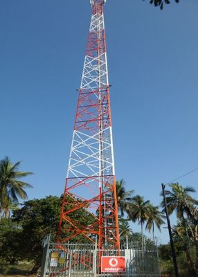 Self Supporting Internet 5G Telecommunication Antenna 3 Legged Angular Steel Tower