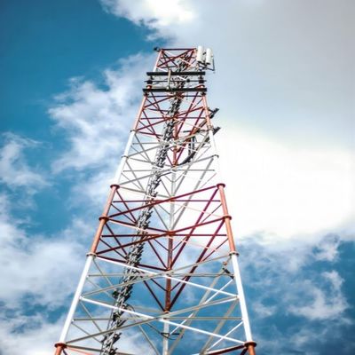 Self Supporting Telecom Tower 3 Legs Triangular Angle Steel Lattice Tower