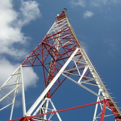 Self Supporting Telecom Tower 3 Legs Triangular Angle Steel Lattice Tower