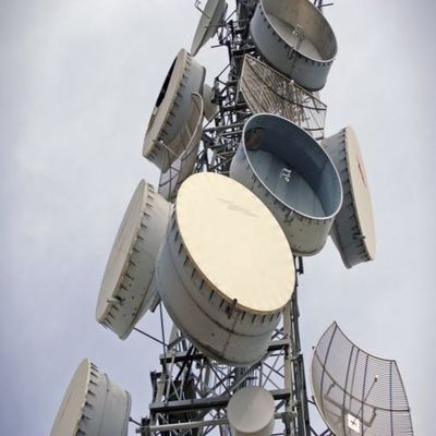 72m 4 Leg Steel Lattice Angular Mobile Telecom Tower ASTM A36 A572 Gr50