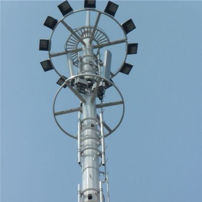 Tower Monopole 25 Meter 30 40M 50M Radio Antenna Signal Galvanized Steel Cell Tower Monopole