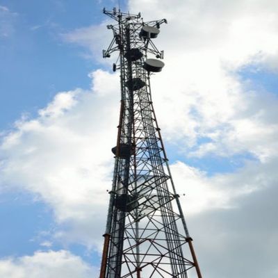 10 - 60M Galvanized Tubular Steel Tower Wifi Signal Bts Televisions 3 Legged Tubular Steel Tower
