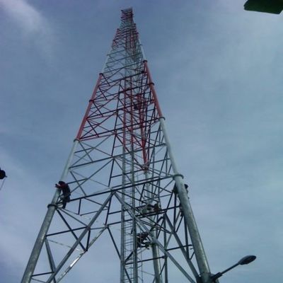 10 - 60M Galvanized Tubular Steel Tower Wifi Signal Bts Televisions 3 Legged Tubular Steel Tower