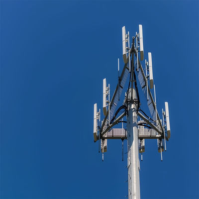 Iso 1461 15 20 30 40 50 M Meters 4G 5G Stand Cell Signal Pole Climbing Ladder Self SupportingB Monopole Antenna Tower