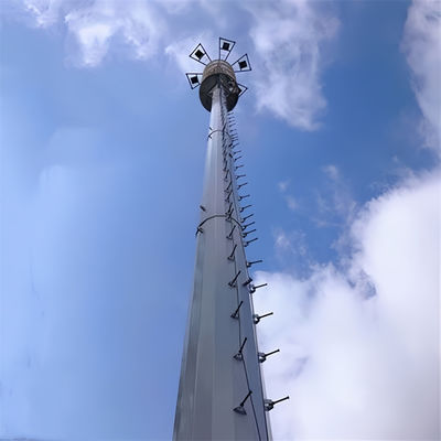 Iso 1461 15 20 30 40 50 M Meters 4G 5G Stand Cell Signal Pole Climbing Ladder Self SupportingB Monopole Antenna Tower