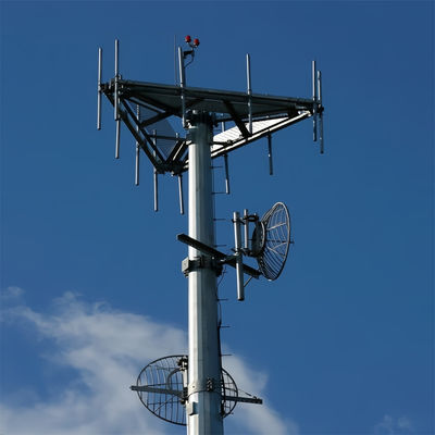 Customized Professional Wifi Long Range working platform Microwave Self Supporting Monopole Antenna Tower