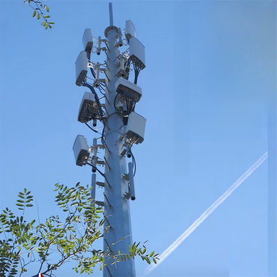 Telecommunication Wifi Portable Gsm Base Station Tower Monopole 30 Meter Microwave Waveguide Transmission
