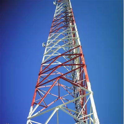 3 Legged Angular Steel Tower 20M -65 M Mast Pylon Iron Telecommunication Angular Tower