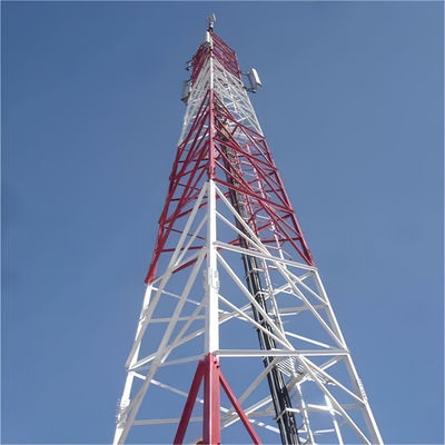 40 Meter Shelter Telecommunication Tower  3 Legged Angular Steel Tube Tower