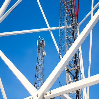Three Legged Free Standing Lattice Tower 60 Degree Angle Steel Telecom galvanized Steel Tower