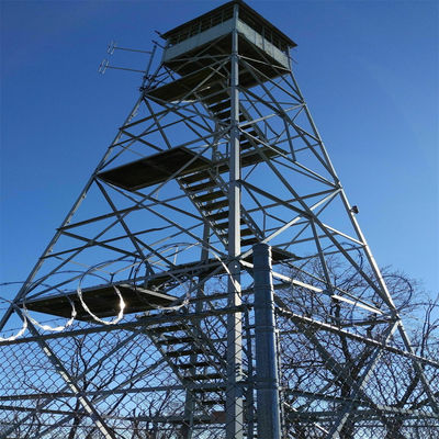 Hot Dipped Galvanized 120ft Forest Fire Guard Tower Forecast Lookout Tower