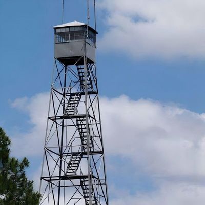 Customized 4Leg Fire Guard Tower Security Angle Steel Fire Protection Watching Tower Monitoring System