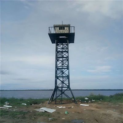 Fire Observation Forest Outlook Security Guard Watch Tower 120ft Self Supporting Angle Steel Platform