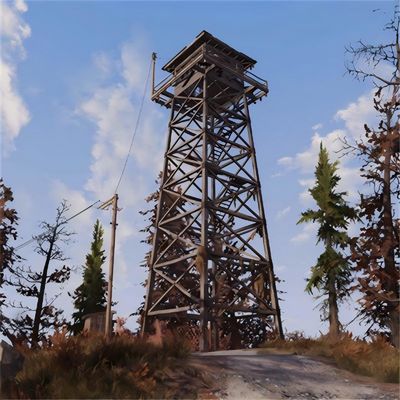 Fire Observation Forest Outlook Security Guard Watch Tower 120ft Self Supporting Angle Steel Platform