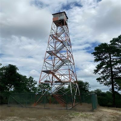 Prefabricated Security Watch Tower Steel Structure AR500 / Q355 Guard House Platform Observation Towers