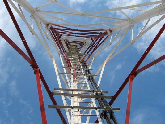Three Legged Free Standing Lattice Tower 60 Degree Angle Steel Telecom galvanized Steel Tower